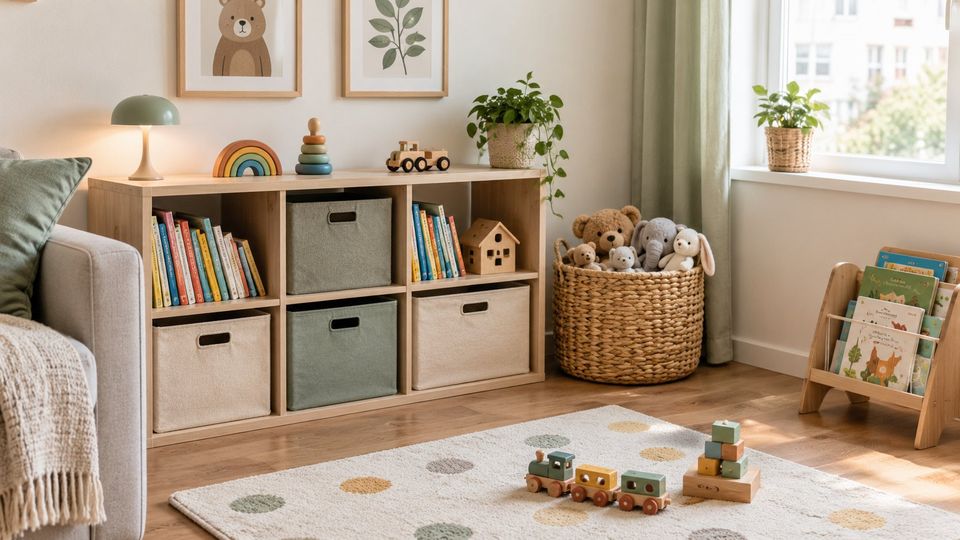 Toy Storage in a Small Apartment: A Reachable, Rotating System